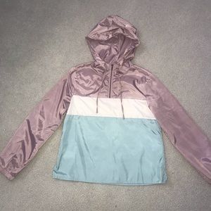 (Vintage-looking) color block hoodie